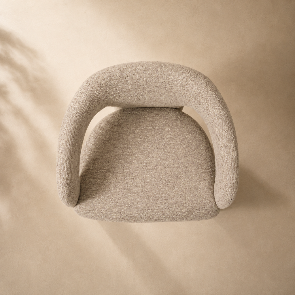 Silla de comedor tapizada, pata metálica