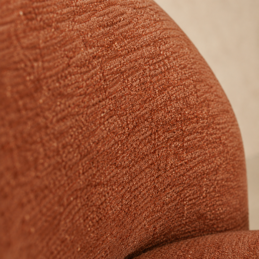 Silla de comedor tapizada, pata metálica