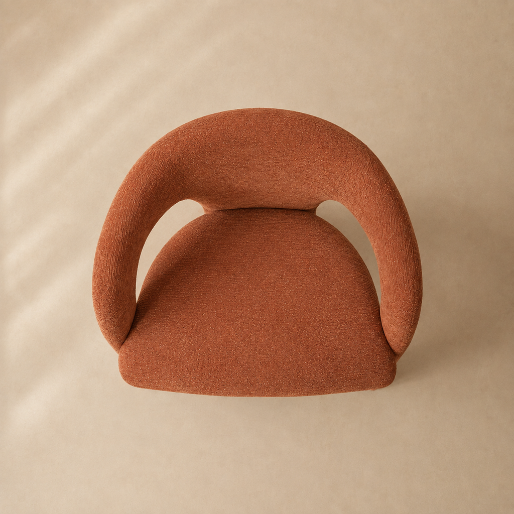 Silla de comedor tapizada, pata metálica