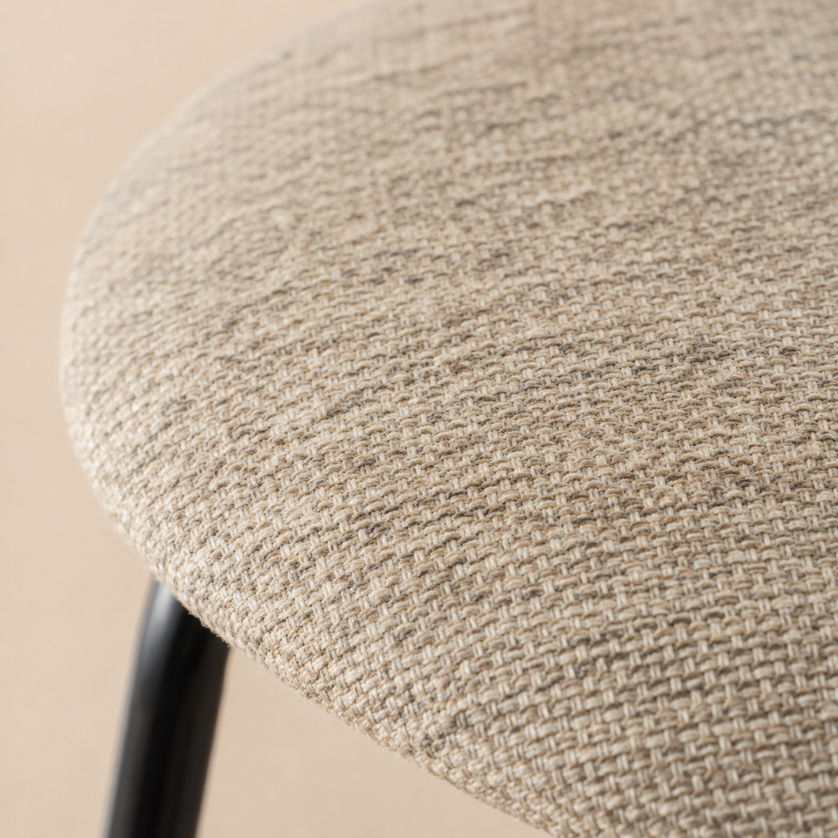 Upholstered dining chair, metal leg