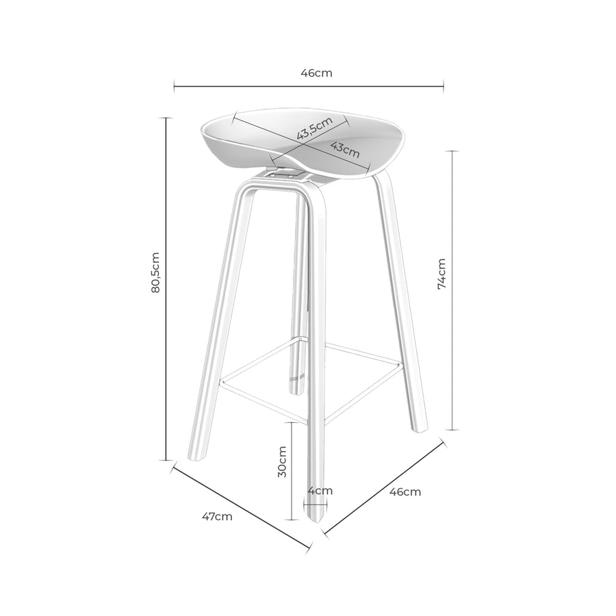 Polypropylene high stool