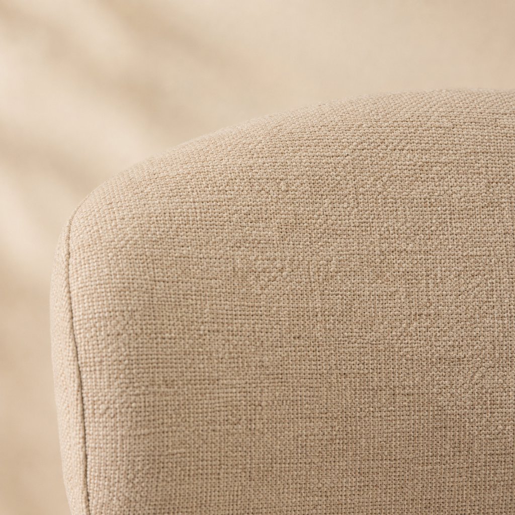 Silla de comedor tapizada, pata metálica