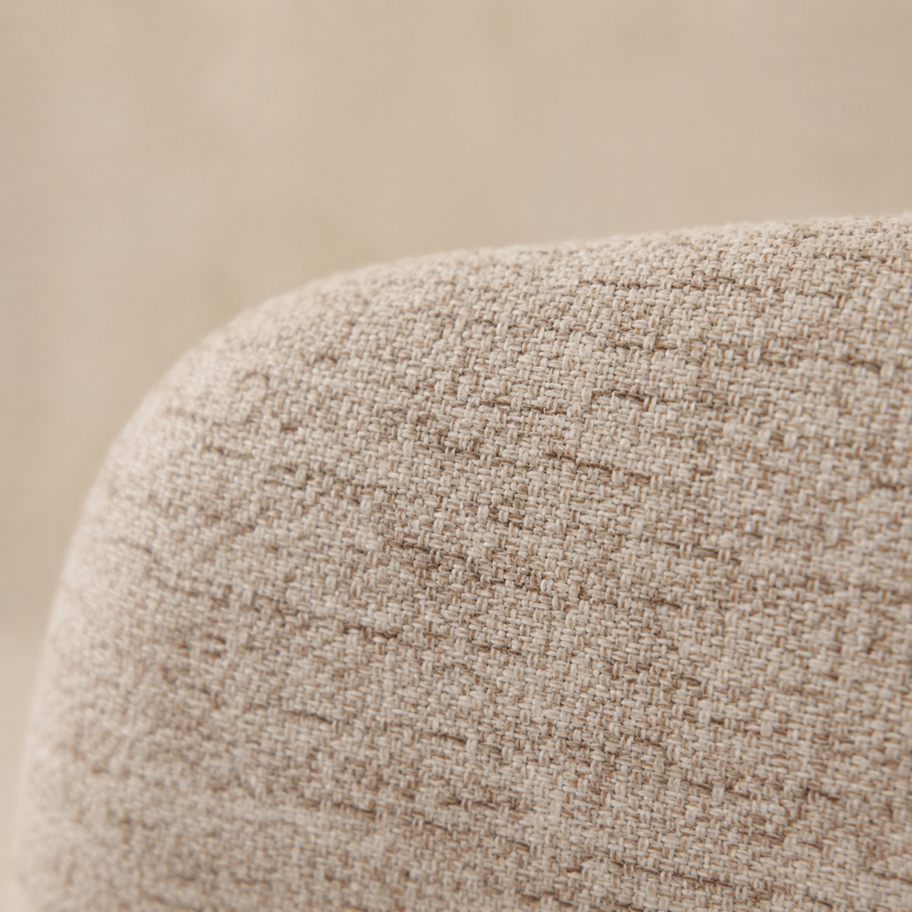 Silla de comedor tapizada, pata metálica