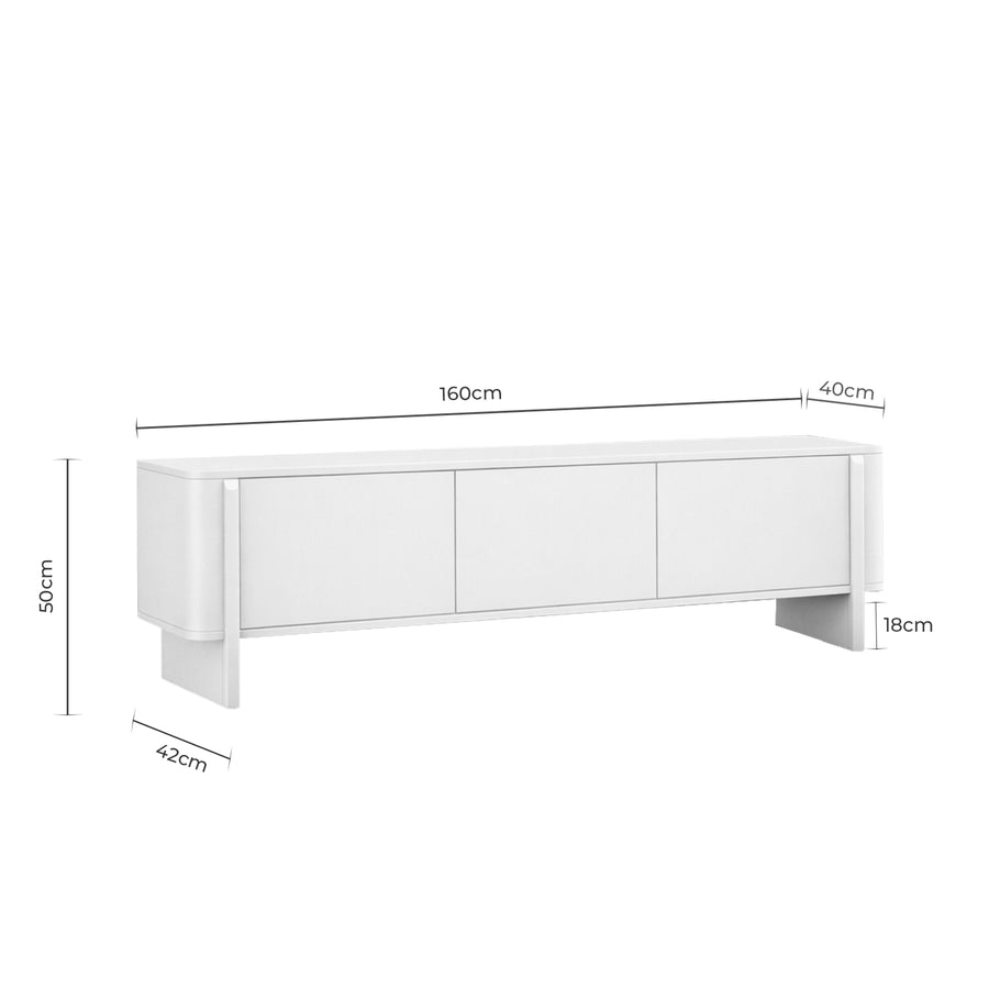Mueble TV Brisela 3 puertas, madera, 160 × 50 cm