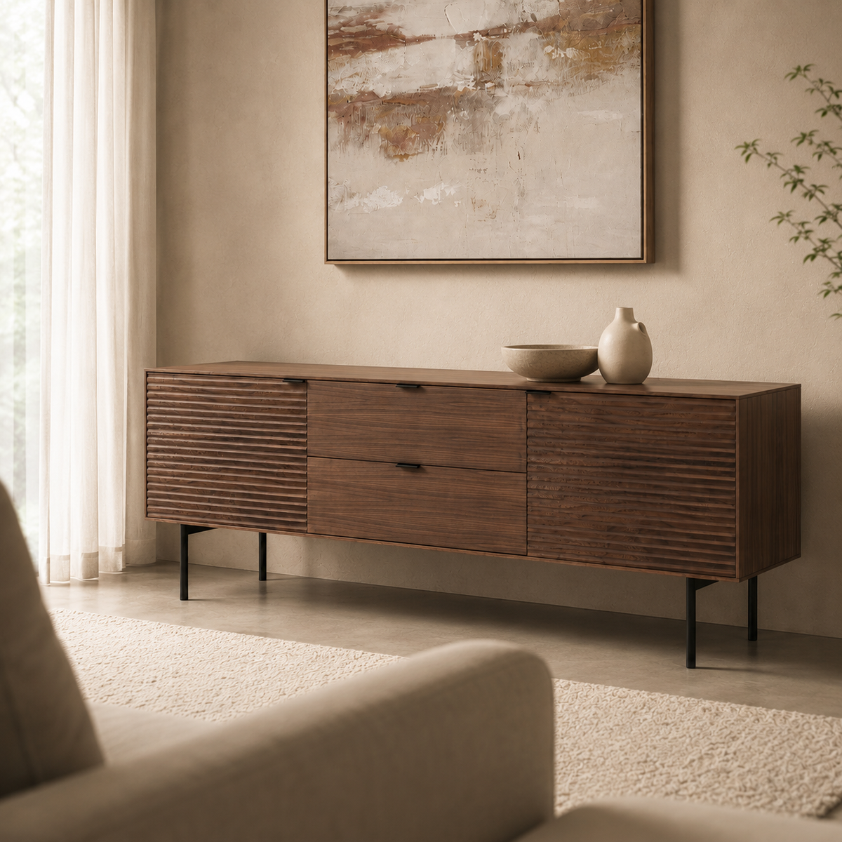 Oak TV stand 160 cm