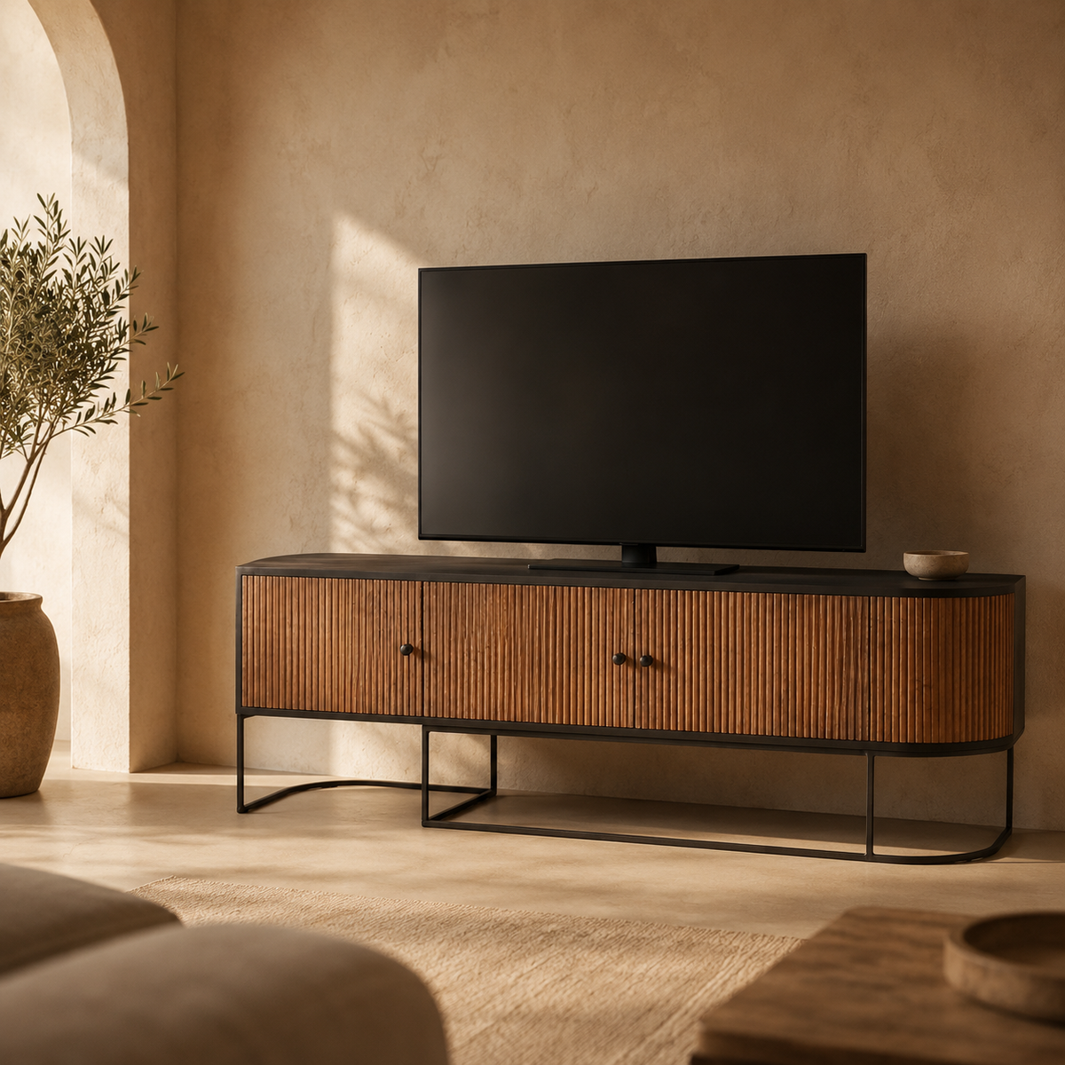 Mueble TV Garbí 160 cm 3 puertas