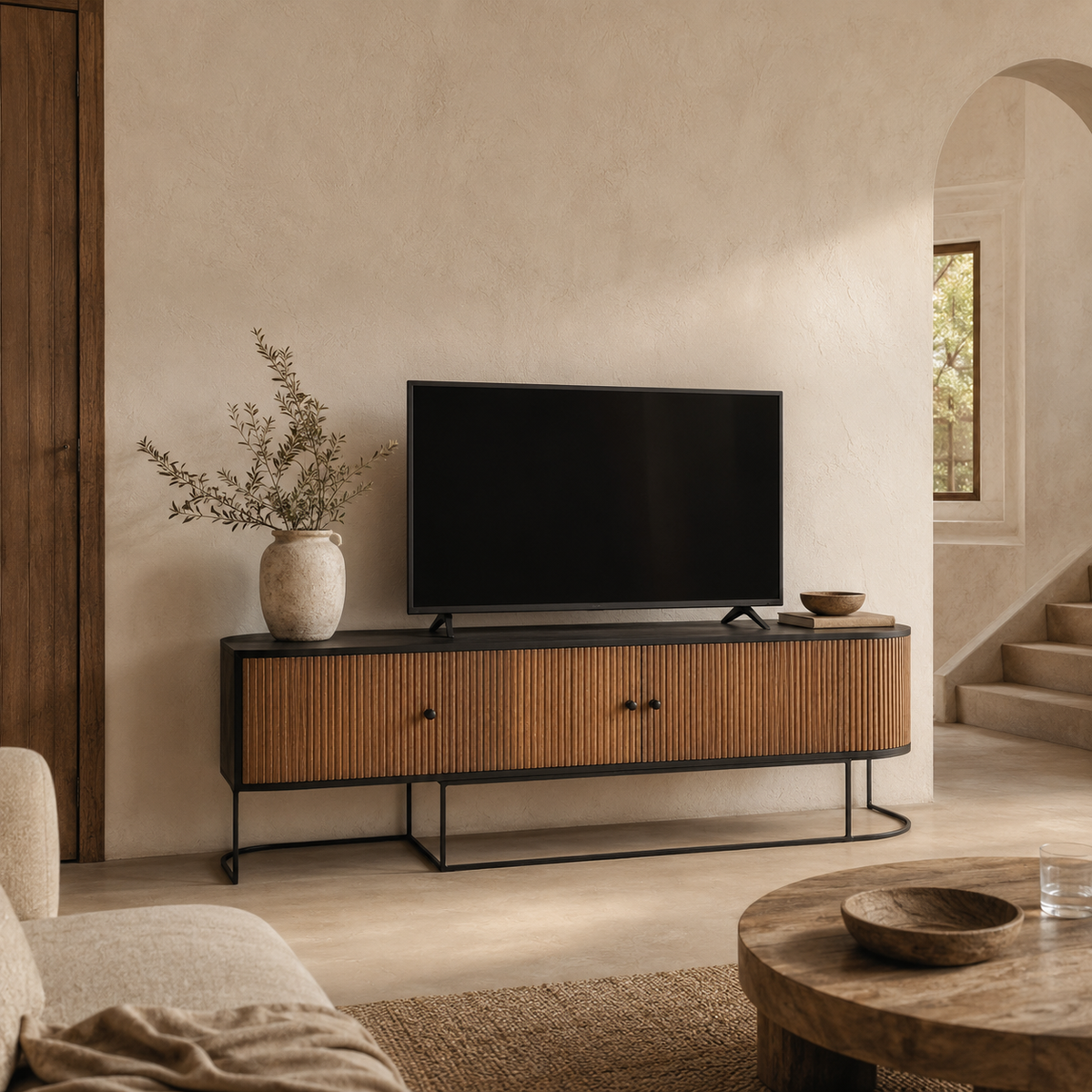 Mueble TV Garbí 160 cm 3 puertas